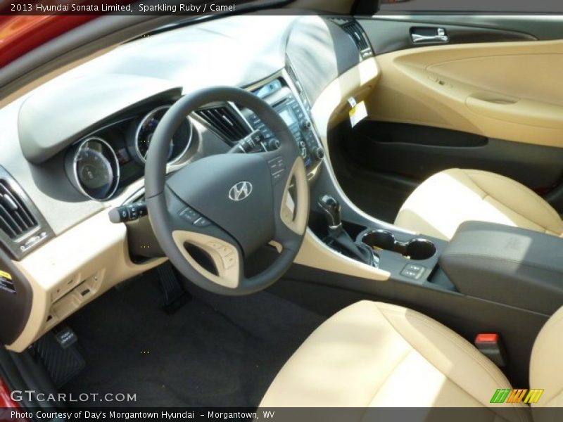 Sparkling Ruby / Camel 2013 Hyundai Sonata Limited
