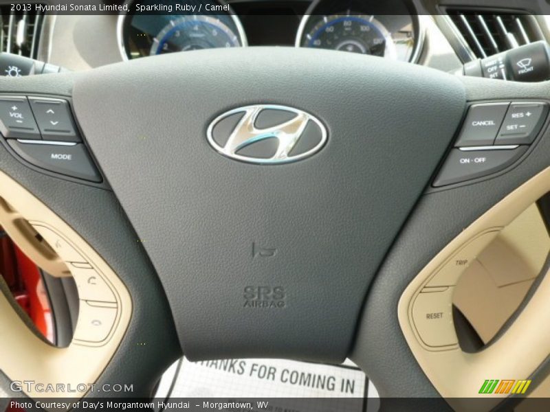 Sparkling Ruby / Camel 2013 Hyundai Sonata Limited