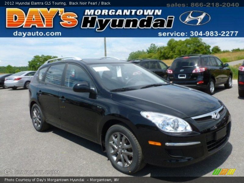 Black Noir Pearl / Black 2012 Hyundai Elantra GLS Touring