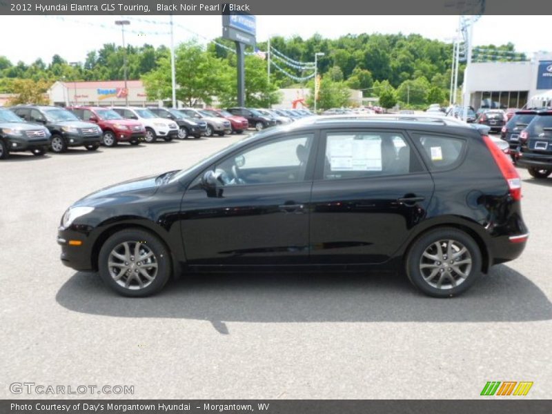 Black Noir Pearl / Black 2012 Hyundai Elantra GLS Touring