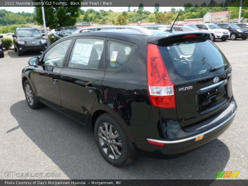 Black Noir Pearl / Black 2012 Hyundai Elantra GLS Touring