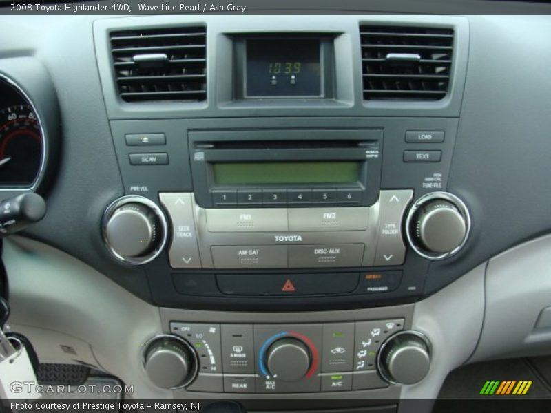 Controls of 2008 Highlander 4WD