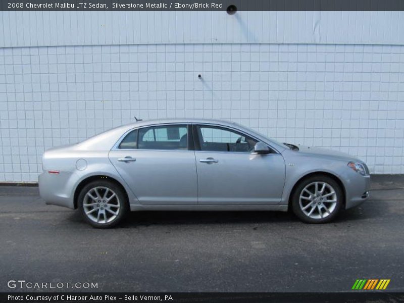 Silverstone Metallic / Ebony/Brick Red 2008 Chevrolet Malibu LTZ Sedan