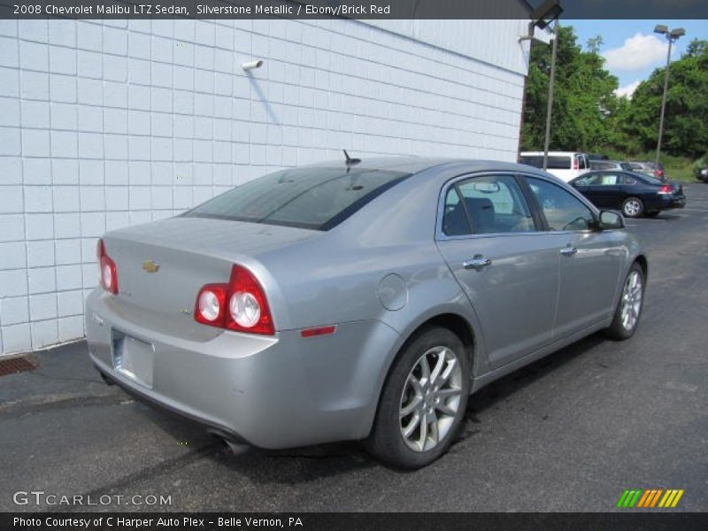 Silverstone Metallic / Ebony/Brick Red 2008 Chevrolet Malibu LTZ Sedan