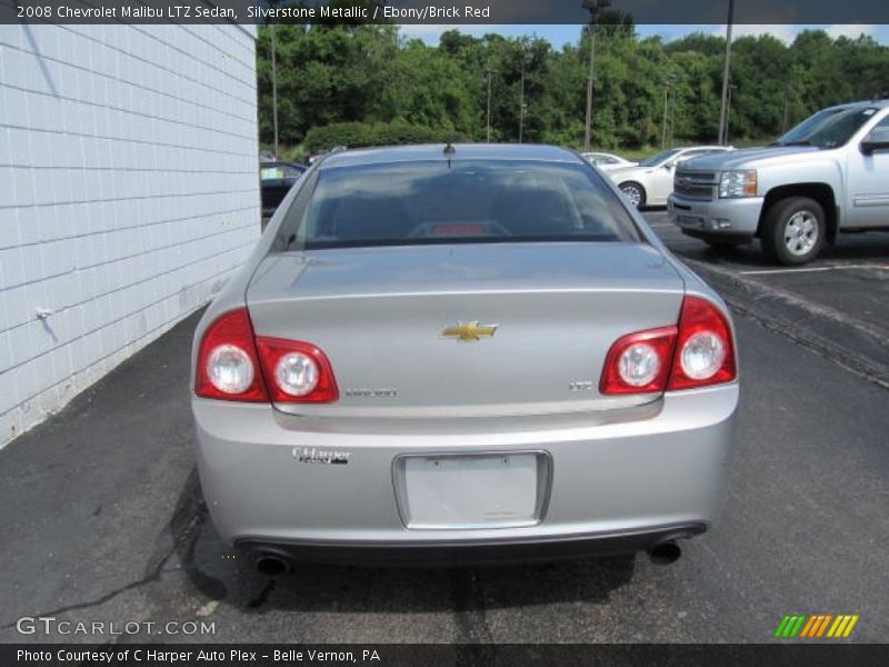 Silverstone Metallic / Ebony/Brick Red 2008 Chevrolet Malibu LTZ Sedan