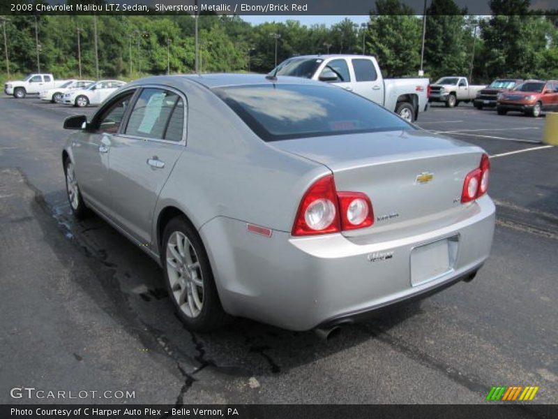 Silverstone Metallic / Ebony/Brick Red 2008 Chevrolet Malibu LTZ Sedan