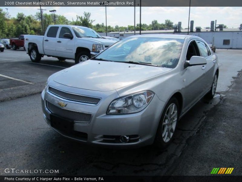 Silverstone Metallic / Ebony/Brick Red 2008 Chevrolet Malibu LTZ Sedan