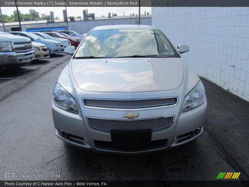 Silverstone Metallic / Ebony/Brick Red 2008 Chevrolet Malibu LTZ Sedan