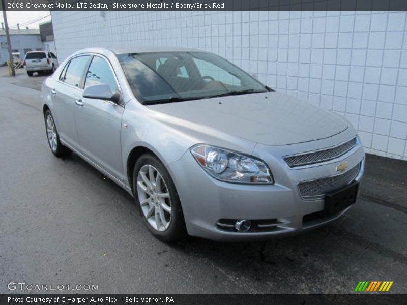Silverstone Metallic / Ebony/Brick Red 2008 Chevrolet Malibu LTZ Sedan