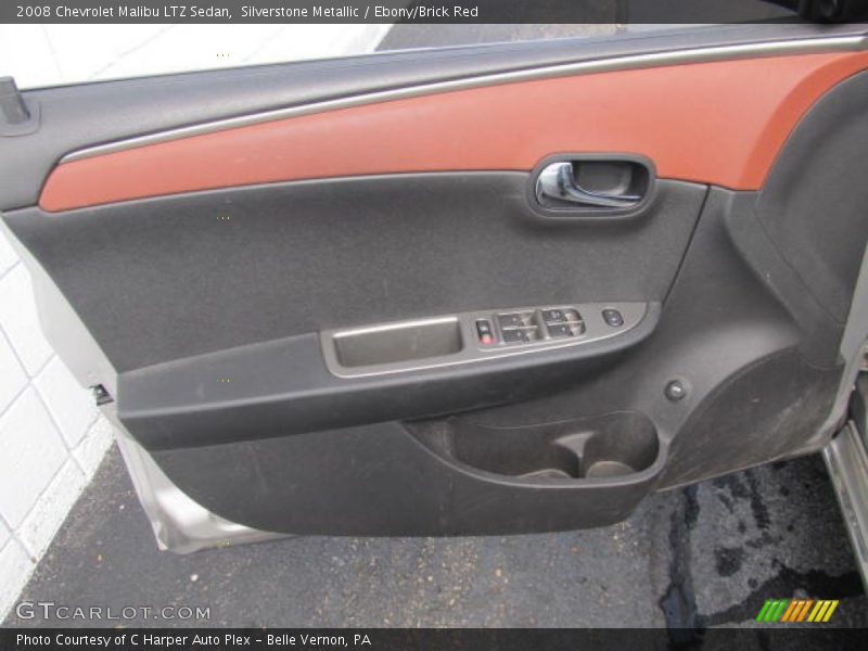 Silverstone Metallic / Ebony/Brick Red 2008 Chevrolet Malibu LTZ Sedan