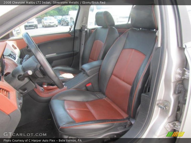 Silverstone Metallic / Ebony/Brick Red 2008 Chevrolet Malibu LTZ Sedan