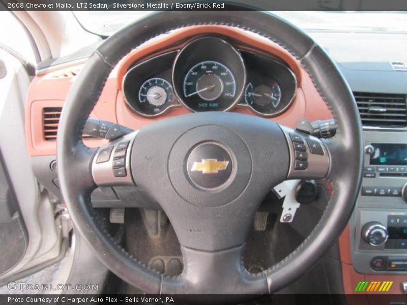 Silverstone Metallic / Ebony/Brick Red 2008 Chevrolet Malibu LTZ Sedan