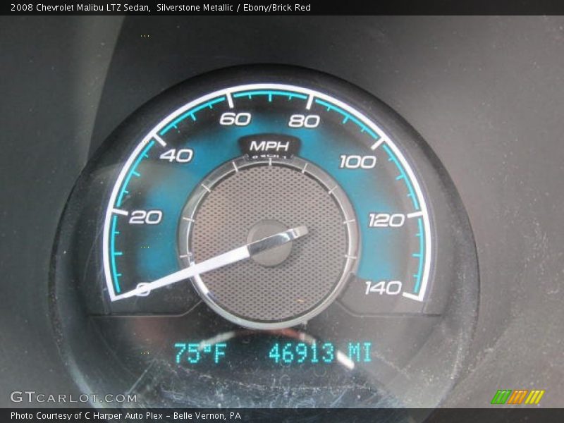 Silverstone Metallic / Ebony/Brick Red 2008 Chevrolet Malibu LTZ Sedan