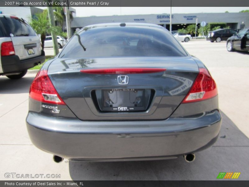 Graphite Pearl / Gray 2007 Honda Accord EX V6 Coupe