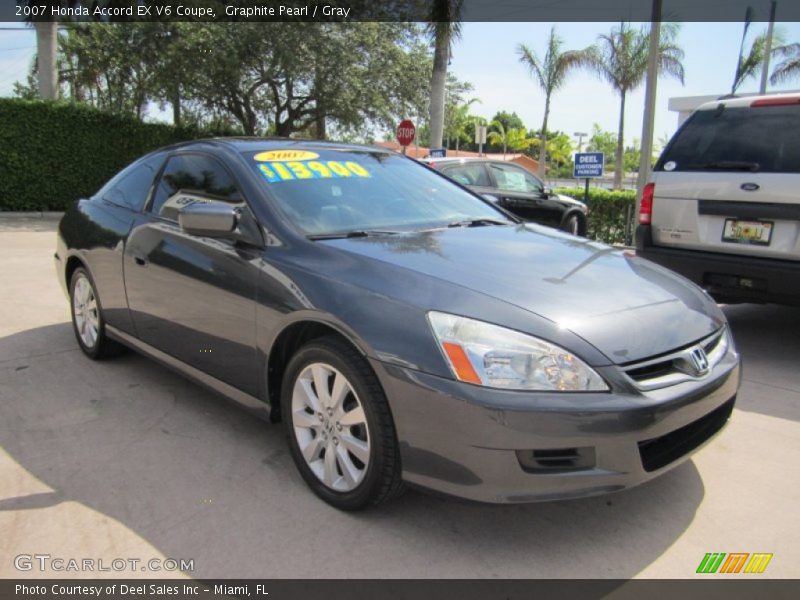 Graphite Pearl / Gray 2007 Honda Accord EX V6 Coupe