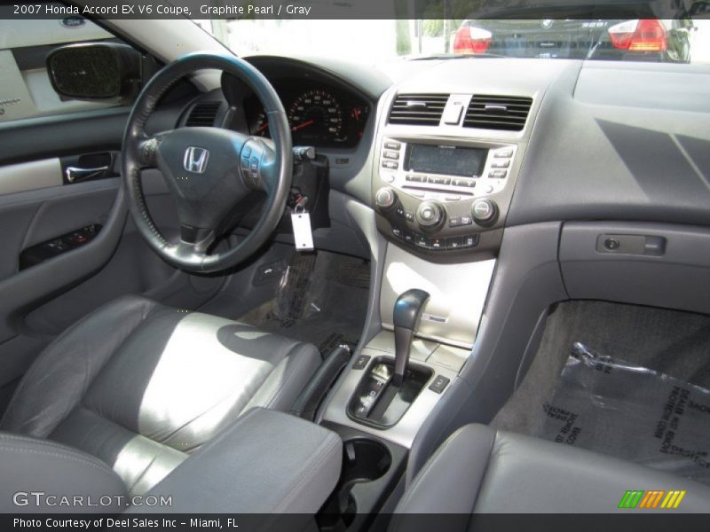 Graphite Pearl / Gray 2007 Honda Accord EX V6 Coupe
