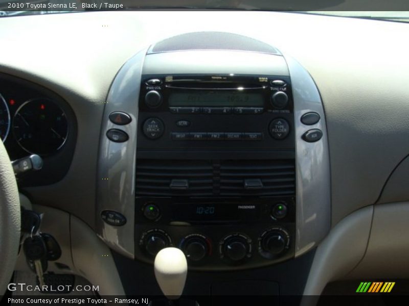 Black / Taupe 2010 Toyota Sienna LE