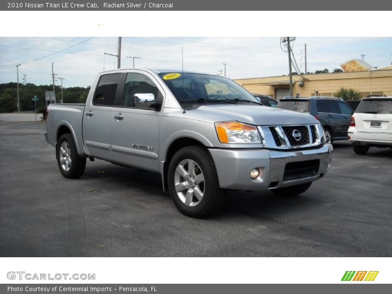 Radiant Silver / Charcoal 2010 Nissan Titan LE Crew Cab