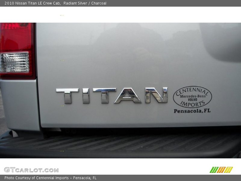 Radiant Silver / Charcoal 2010 Nissan Titan LE Crew Cab