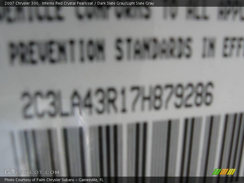 Inferno Red Crystal Pearlcoat / Dark Slate Gray/Light Slate Gray 2007 Chrysler 300