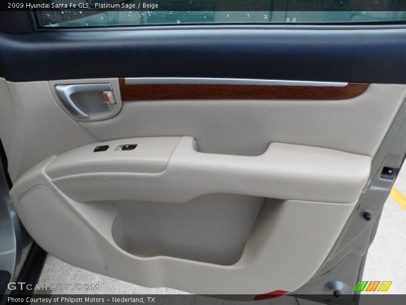 Platinum Sage / Beige 2009 Hyundai Santa Fe GLS