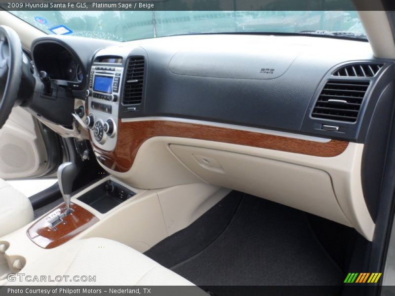 Platinum Sage / Beige 2009 Hyundai Santa Fe GLS