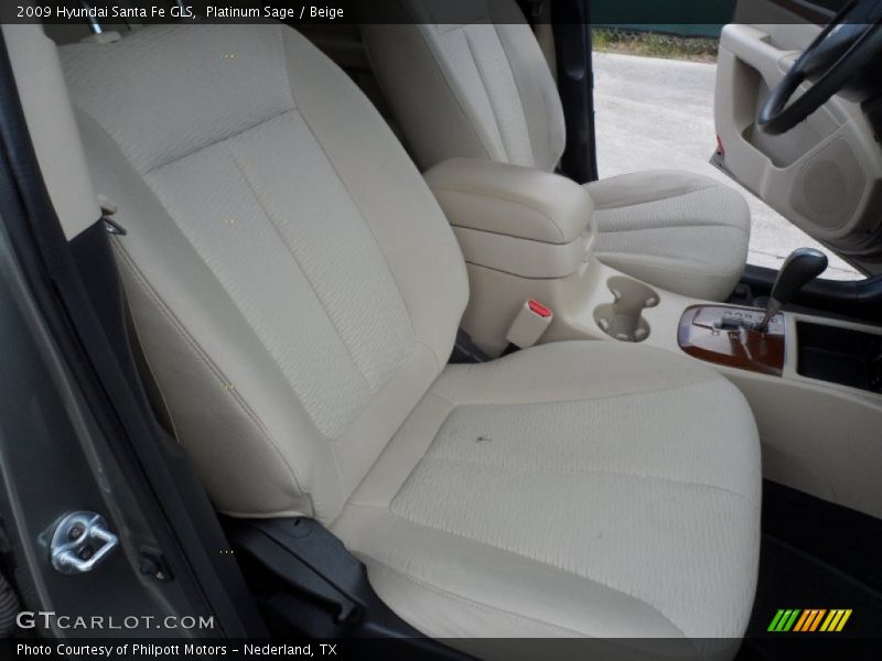 Platinum Sage / Beige 2009 Hyundai Santa Fe GLS