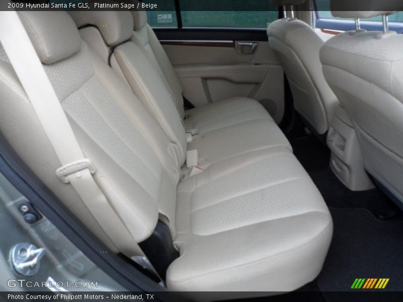 Platinum Sage / Beige 2009 Hyundai Santa Fe GLS