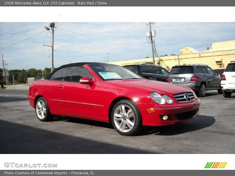 Mars Red / Stone 2008 Mercedes-Benz CLK 350 Cabriolet