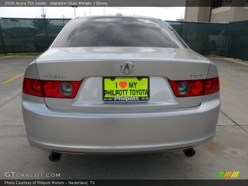 Alabaster Silver Metallic / Ebony 2008 Acura TSX Sedan