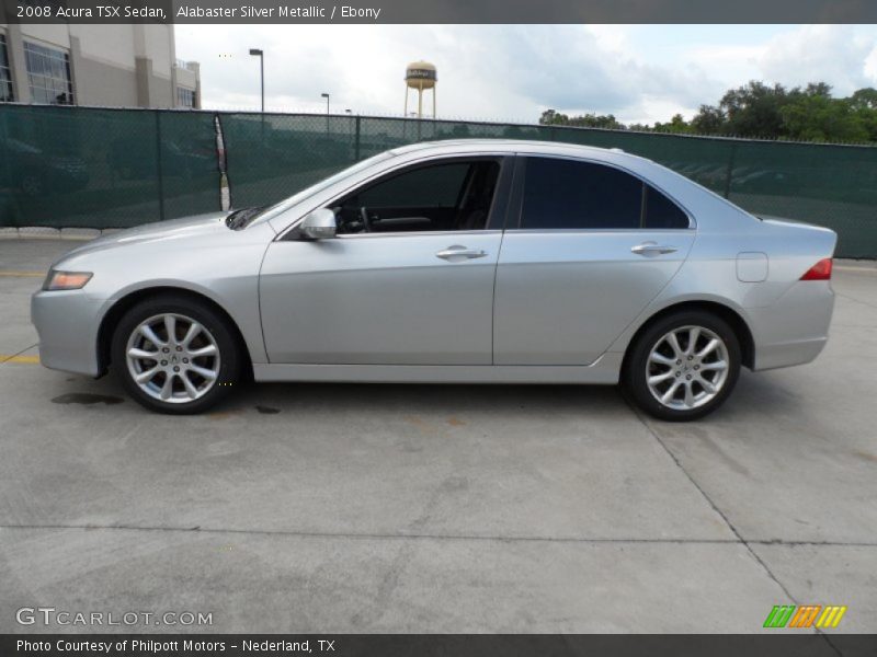 Alabaster Silver Metallic / Ebony 2008 Acura TSX Sedan