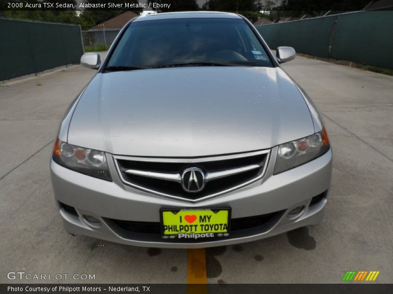 Alabaster Silver Metallic / Ebony 2008 Acura TSX Sedan