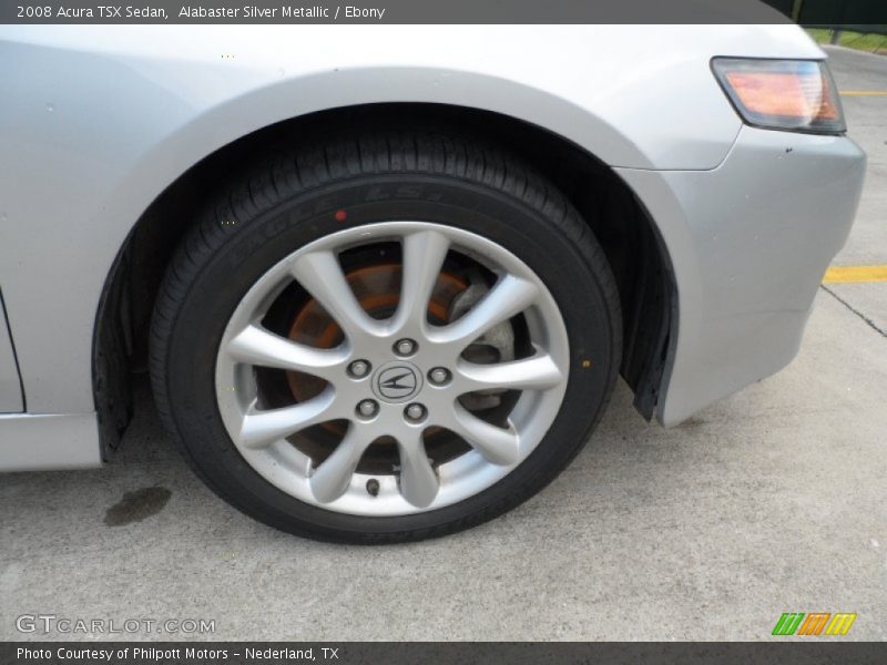 Alabaster Silver Metallic / Ebony 2008 Acura TSX Sedan
