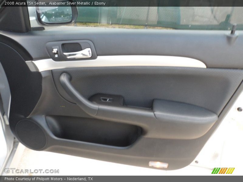 Alabaster Silver Metallic / Ebony 2008 Acura TSX Sedan