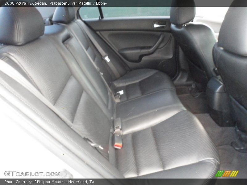Rear Seat of 2008 TSX Sedan