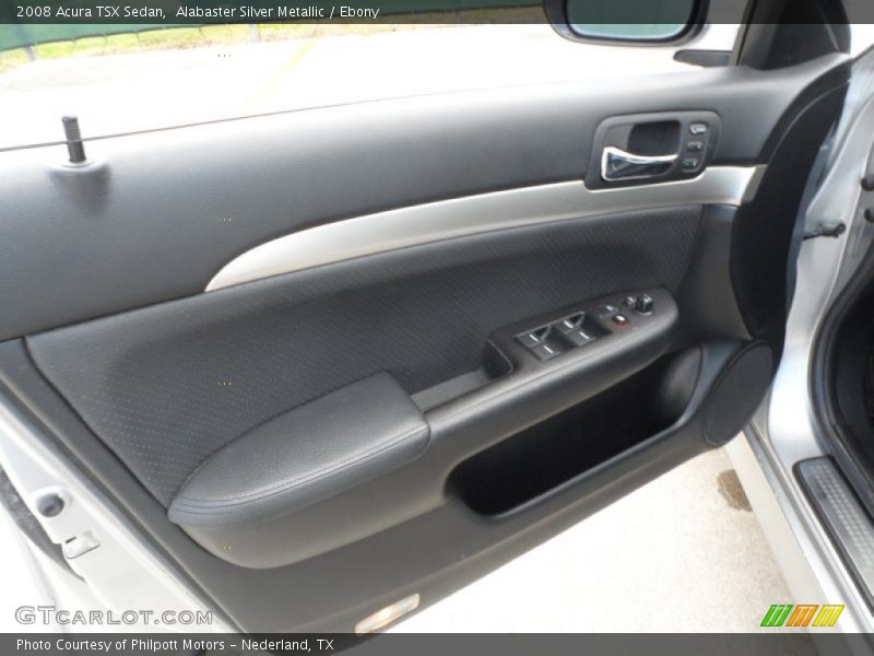 Alabaster Silver Metallic / Ebony 2008 Acura TSX Sedan