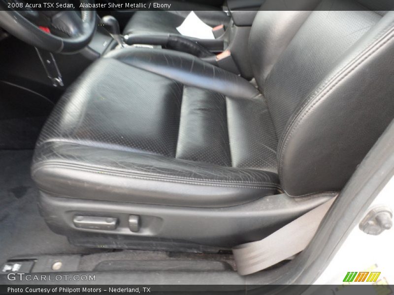 Alabaster Silver Metallic / Ebony 2008 Acura TSX Sedan