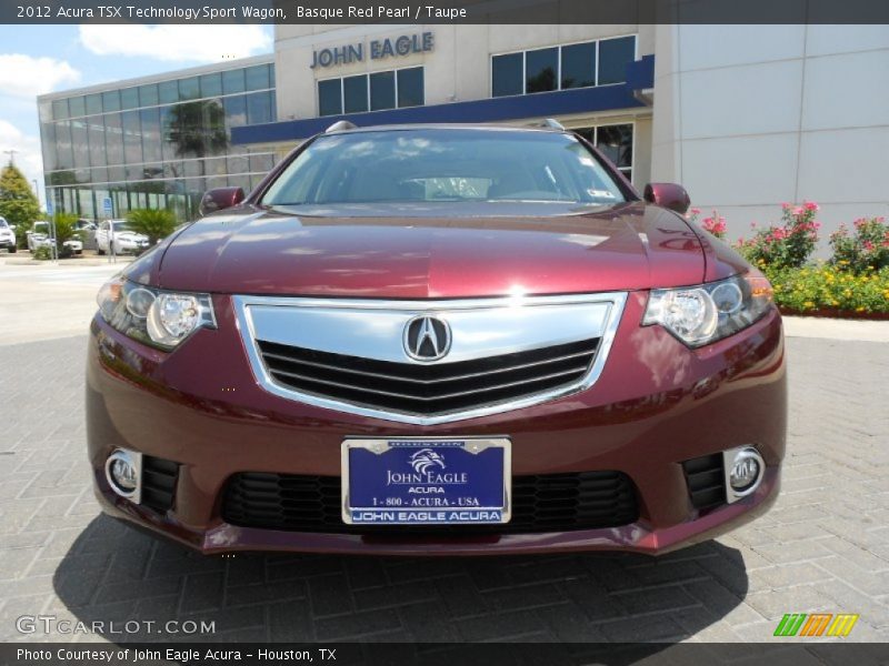 Basque Red Pearl / Taupe 2012 Acura TSX Technology Sport Wagon