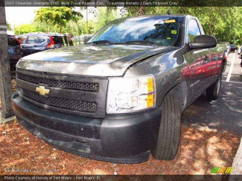 Graystone Metallic / Dark Titanium Gray 2007 Chevrolet Silverado 1500 Work Truck Regular Cab