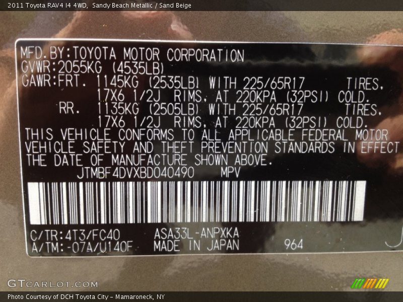 Sandy Beach Metallic / Sand Beige 2011 Toyota RAV4 I4 4WD