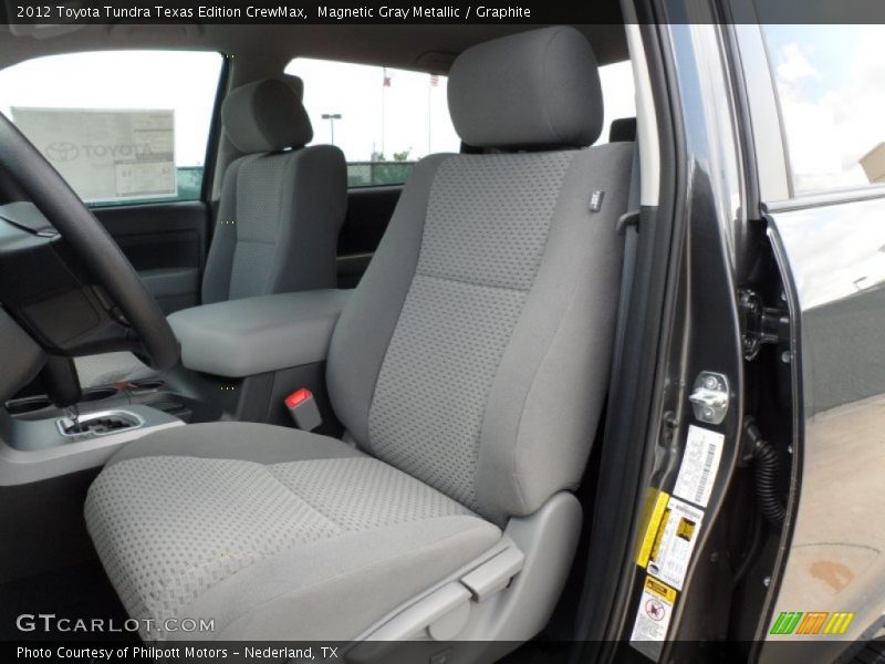 Front Seat of 2012 Tundra Texas Edition CrewMax