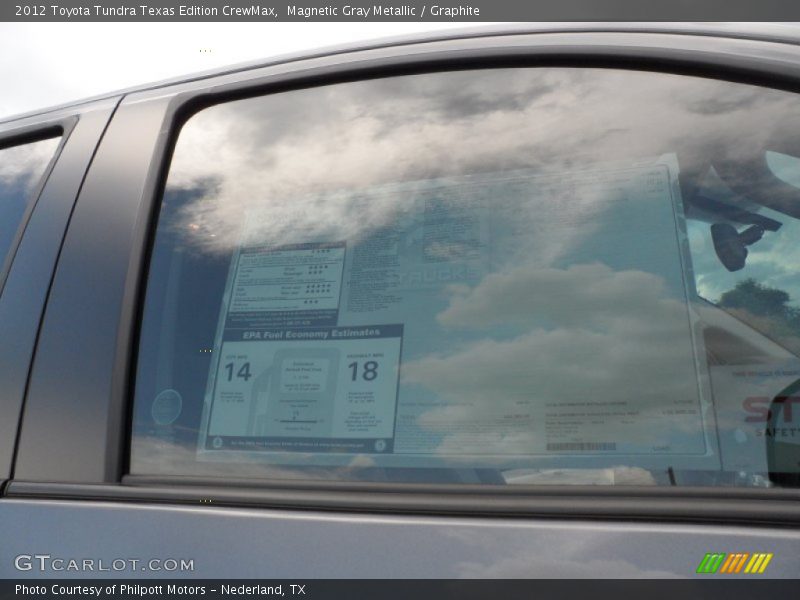 Magnetic Gray Metallic / Graphite 2012 Toyota Tundra Texas Edition CrewMax