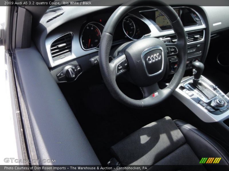 Ibis White / Black 2009 Audi A5 3.2 quattro Coupe