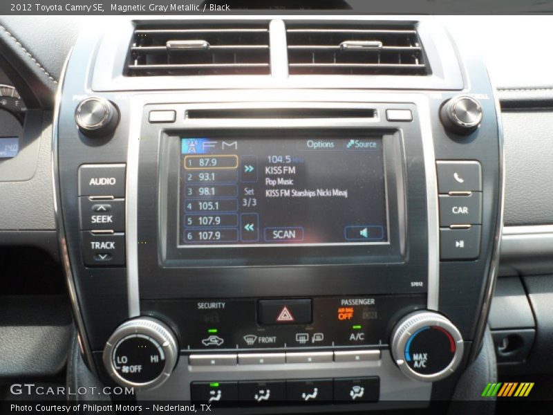 Magnetic Gray Metallic / Black 2012 Toyota Camry SE