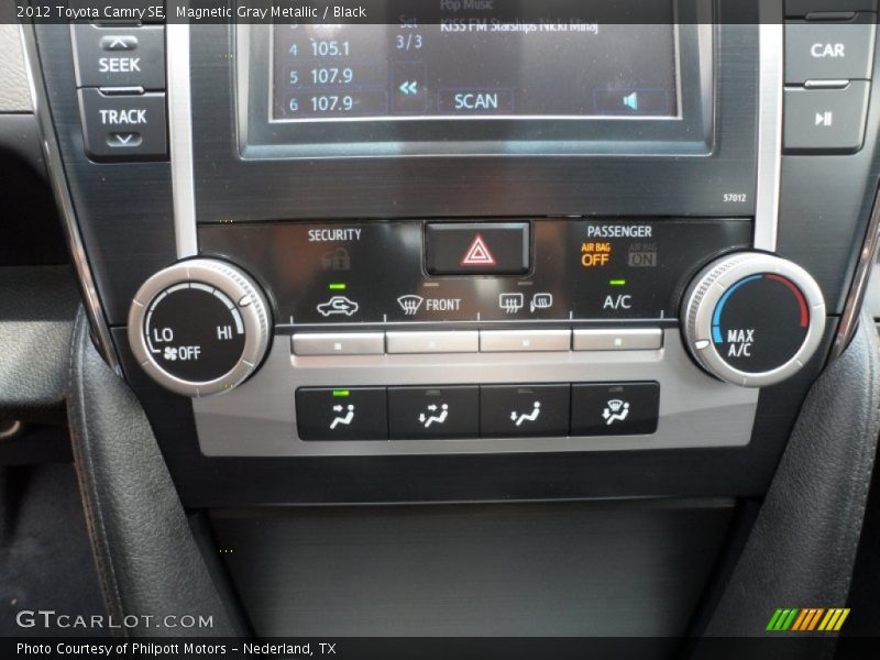 Magnetic Gray Metallic / Black 2012 Toyota Camry SE