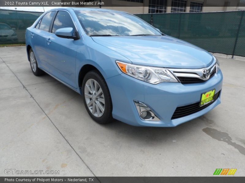 Clearwater Blue Metallic / Ash 2012 Toyota Camry XLE