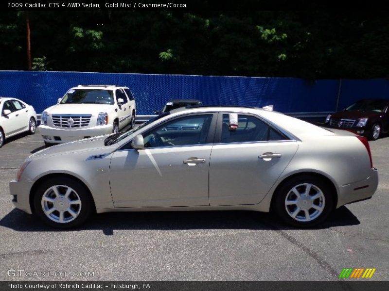 Gold Mist / Cashmere/Cocoa 2009 Cadillac CTS 4 AWD Sedan