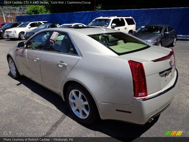 Gold Mist / Cashmere/Cocoa 2009 Cadillac CTS 4 AWD Sedan