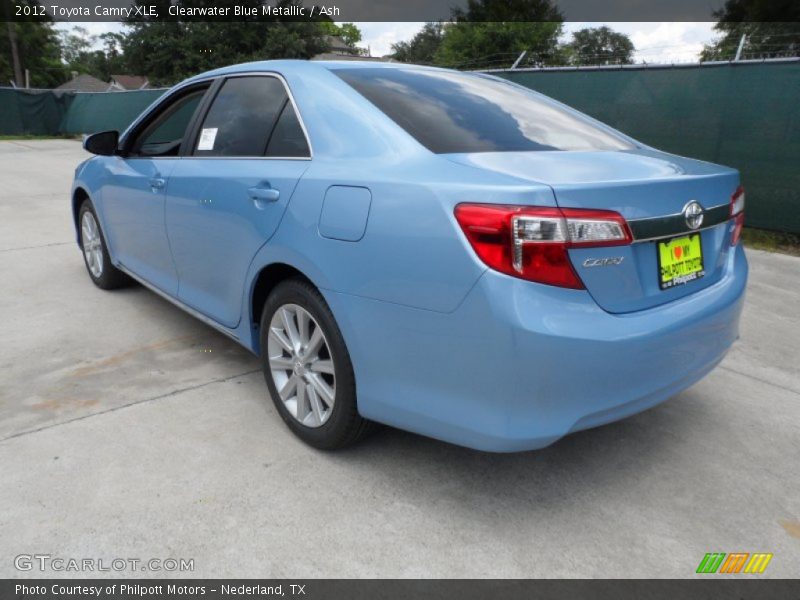 Clearwater Blue Metallic / Ash 2012 Toyota Camry XLE