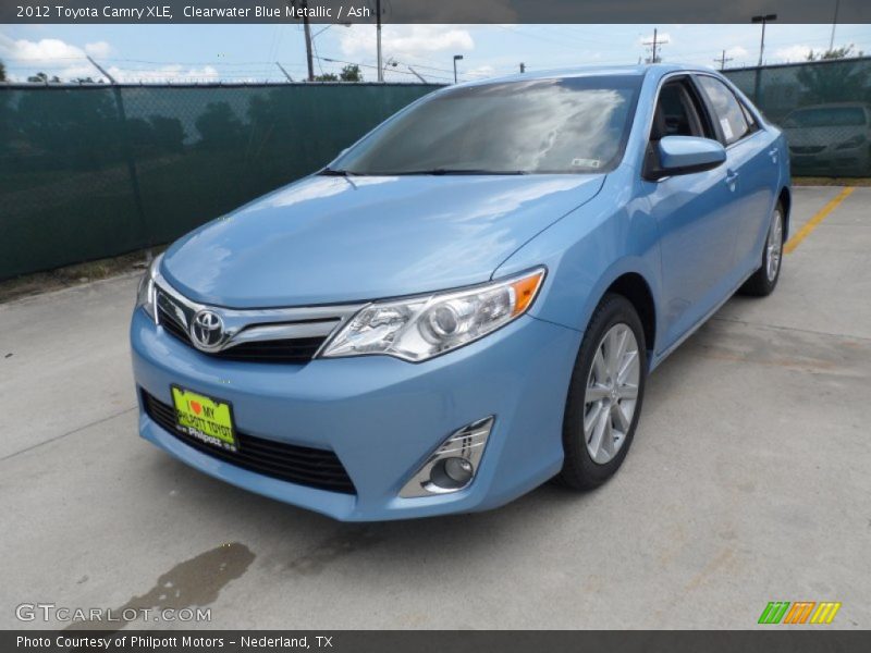 Clearwater Blue Metallic / Ash 2012 Toyota Camry XLE